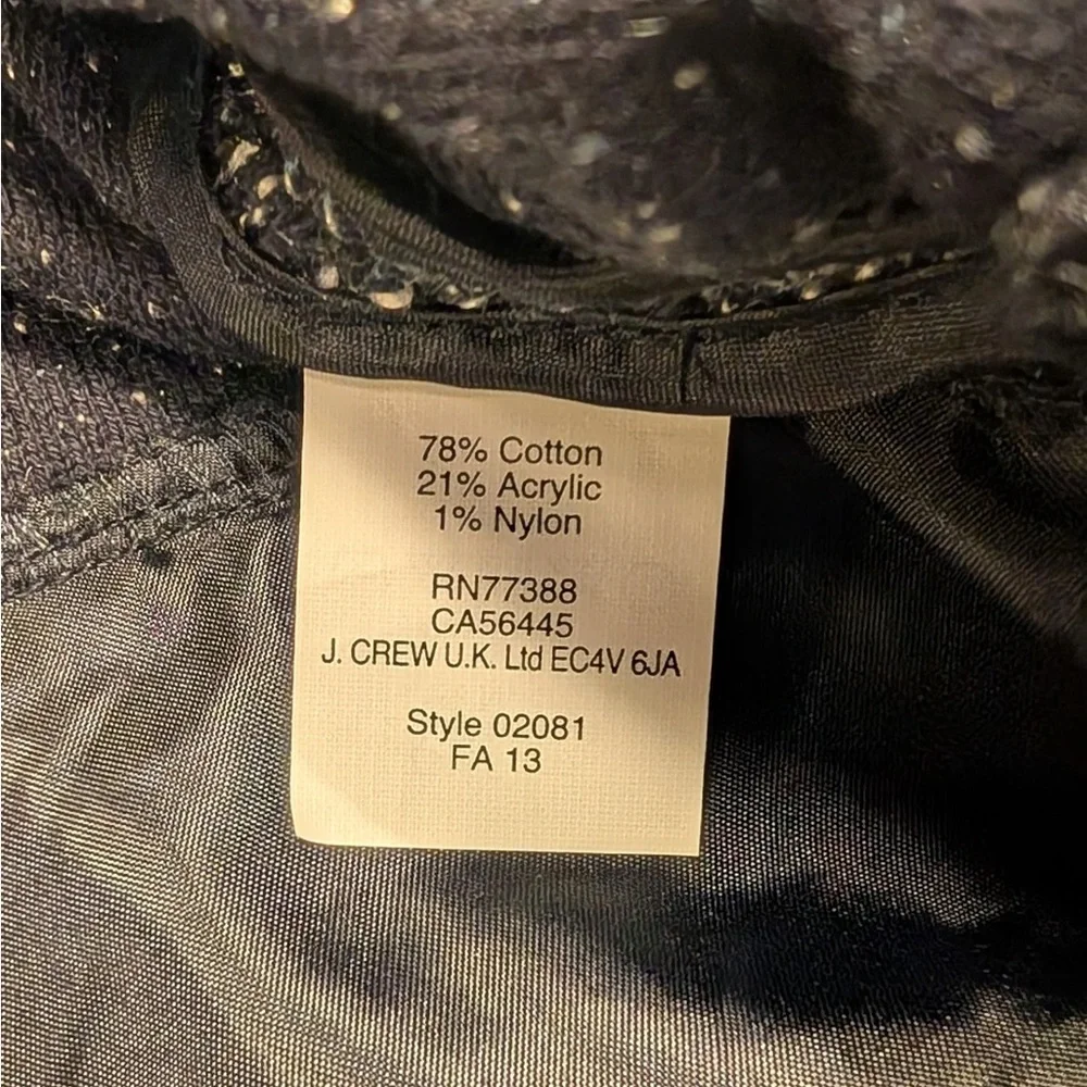 J.Crew Peplum Bocule Jacket Women’s Medium Navy Base